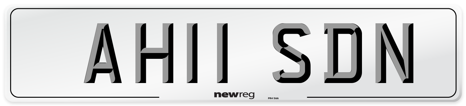 AH11 SDN Number Plate from New Reg